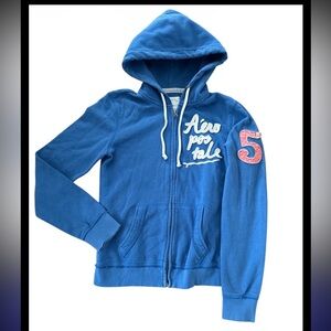 Aeropostale Vibrant Blue Y2K zip up hoodie, Women's L.